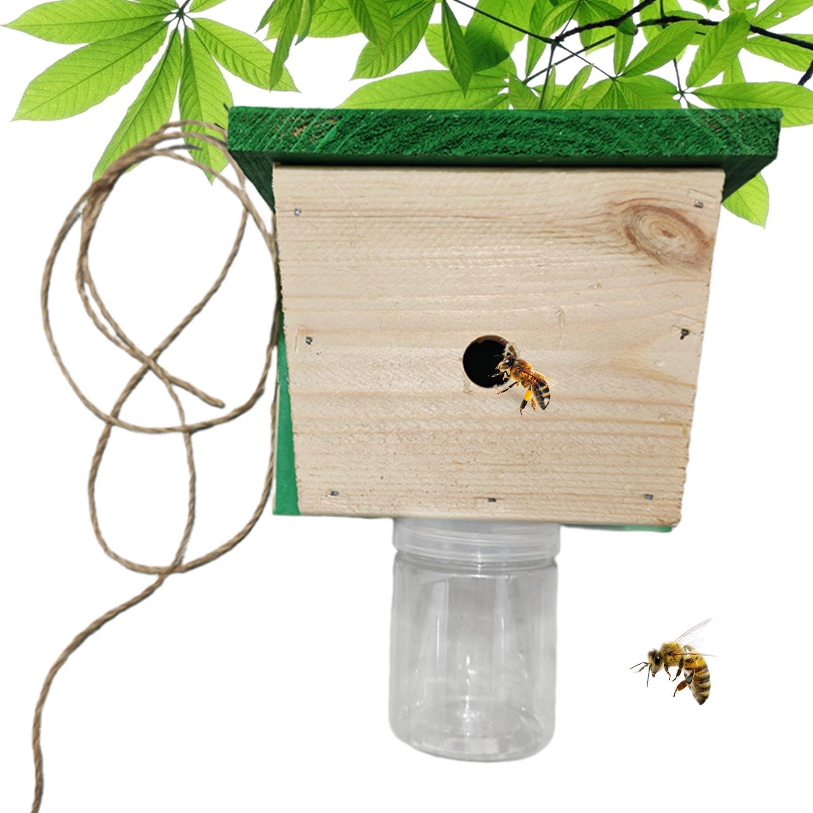 Amazon | 木製蜂トラップ、屋外用木製蜂トラップ,屋外用ナチュラル